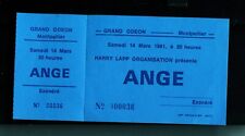 ANGE  -  Billet de Concert -  Montpellier - Grand Odéon  - 14 mars 1981