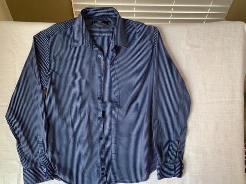 Blue stripes dress shirt men - blue,