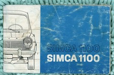 SIMCA 1100 notice d'utilisation et d'entretien