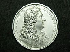 MEDAILLE ÉTAIN 52mm DE PUYMAURIN.D. LOUIS XIV 1638 - 1715 ABOLITION DU DUEL 1679