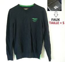 état NEUF (size S) Hackett PULL GILET en LAINE / ASTON MARTIN RACING bleu NAVY
