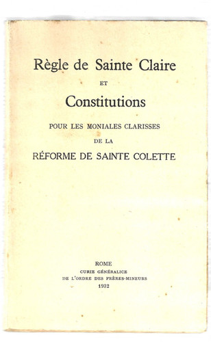 Regle sainte claire - regle,