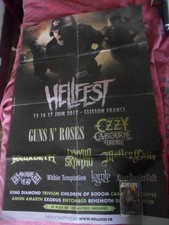 lot rare poster+ K7 Hard Rock : 2 affiches Hellfest 2012 recto verso/ BARNEY