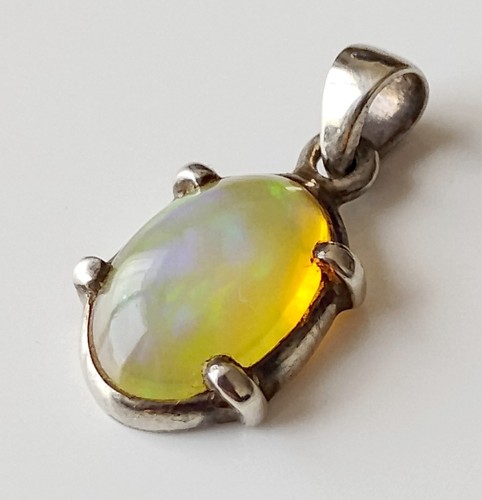 Pendentif opale argent - pendentif,