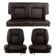 Sellerie garniture compléte en simili cuir marron Peugeot 504 coupé - CA0268+271