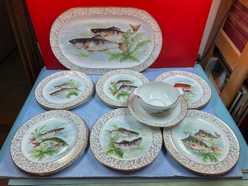 Service poisson porcelaine - service,