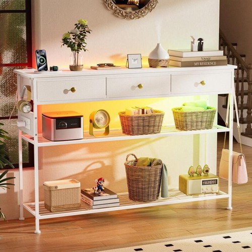 Console table with fabric - table,