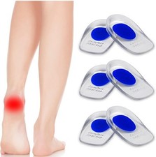 Talonnette Coussinet Gel Silicone 3 Paires Pointure 40 A 45 Épine Calcanéene