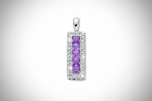 Pendentif rectangulaire or - rectangulaire,