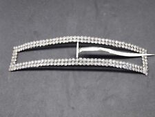 N03 ANCIENNE BOUCLE DE CEINTURE acier clouté 3X15,5cm OLD BELT BUCKLE steel