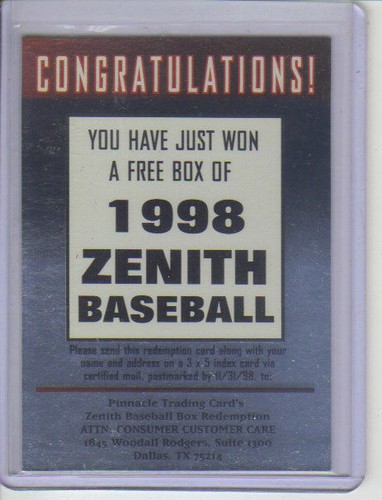 1998 zenith congratulations - zenith,