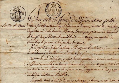 1820 adjudication biens - 1820,