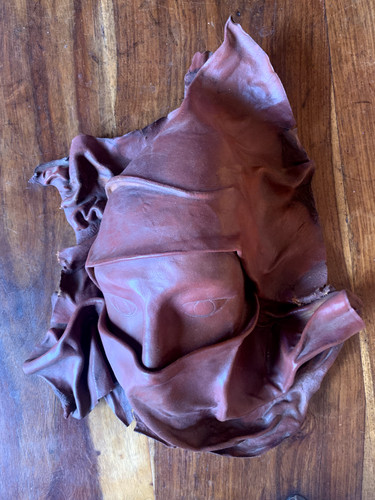 Masque cuir marron - cuir,