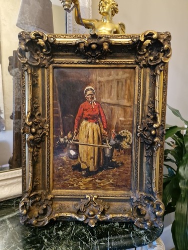 Peinture ancienne huile - huile, sur