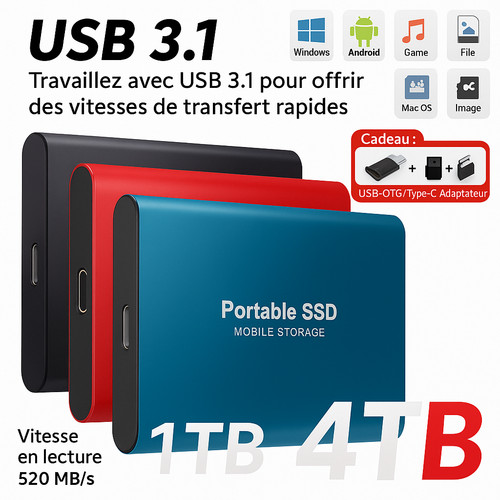 Mini disque dur externe rapide - mini,