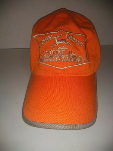 John deere orange hat cap - deere,