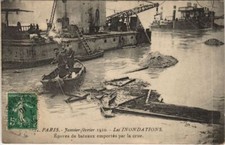 CPA Inondations 1910 PARIS