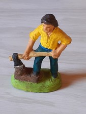 Santon fouque Bûcheron Jaune 6 Cms