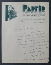 Facture 1931 PARTIR REVUE DU