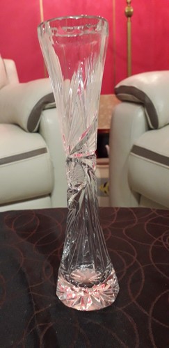 Vase cristal taillé - vase,