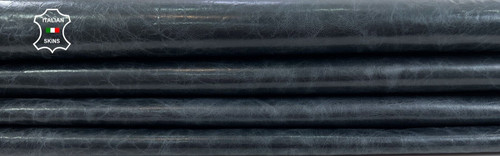 Bleu foncé cireuse froissé - foncé,