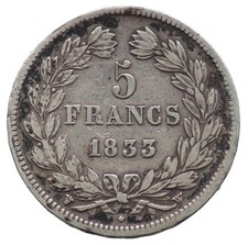 5 FRANCS 1833 W FRANCE - Lille