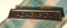 RARE BARRETTE AGRAFE "MADAGASCAR" ARGENT - MEDAILLE COLONIALE