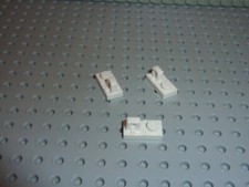 3 x LEGO White Hinge Plate