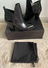 Bottines Maje en cuir noir -