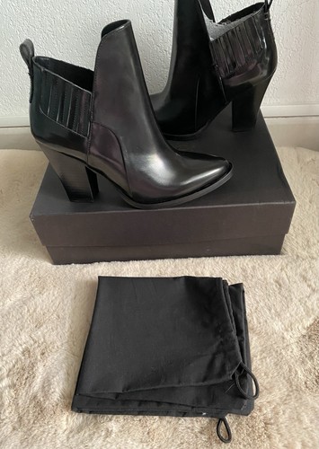 Bottines maje cuir noir - maje,
