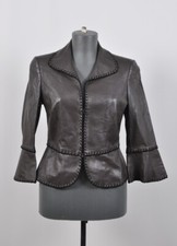 Salvatore Ferragamo Veste En Cuir Taille 42IT Bon État Couleur Marron 