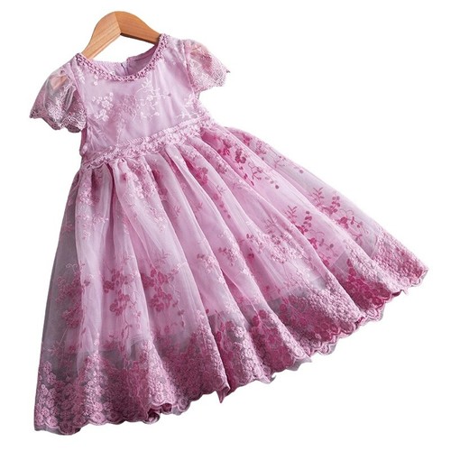 Robe dentelle brodée pour - brodée,