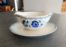 Ancienne Superbe Saucière Faïencerie Sarreguemines Modèle Bischeim