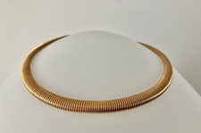 Collier vintage Tubogas or jaune