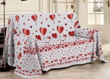 Mobilier de Tissu Série Pensées Délicats en Coton Dessin Ballon Couleur Rouge