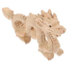  Statue Dragon En Bois Sculure