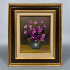 Pierre Beaudroit (1920-2012) Vintage French Oil Painting Bouquet Flowers Signed