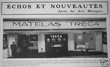 PUBLICITÉ PRESSE 1948 MATELAS A RESSORT TRÉCA PREMIÈRE MANUFACTURE FRANÇAISE