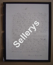 Faire-part de décès de M. Victor Alexis Désiré DALLOZ Avocat Député du Jura 1869