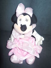 Doudou peluche Minnie robe de princesse mariée rose DISNEYLAND RESORT 27cm