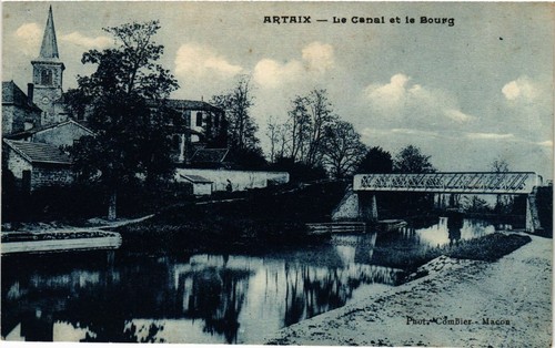 Cpa artaix canal le - cpa,