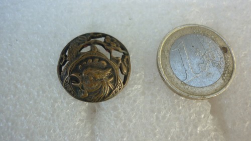 Bouton metal ancien tete de - bouton,