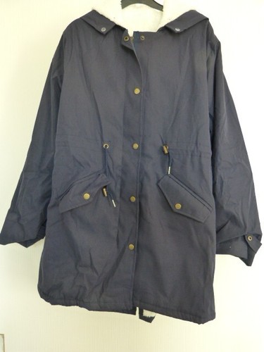 Anorak parka capuche bleu - a,