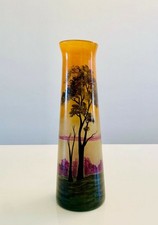 Müller Frères Lunéville - Vase Peint Main - Signé