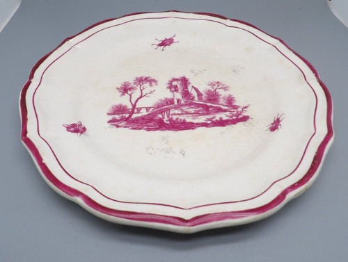 Assiette gien xix decor - en, a
