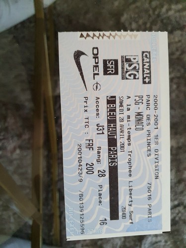 Billet psg monaco - psg,