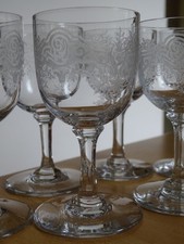 BACCARAT CRISTAL 6 ANCIENS  VERRES A PORTO APERITIF  MEDICIS 190 ht  9,5 cm
