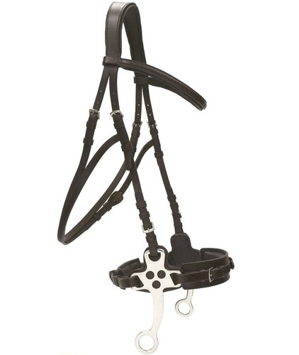 Bridon cuir avec hackamore - bridon,