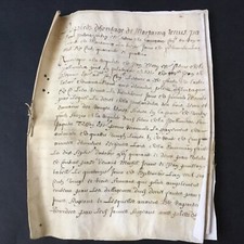 Parchemin 1644 XVIIè Velin