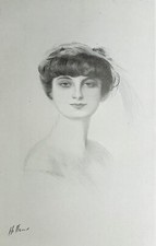 Paul-César HELLEU : La comtesse Mathieu de Noailles, GRAVURE signée, 1913
